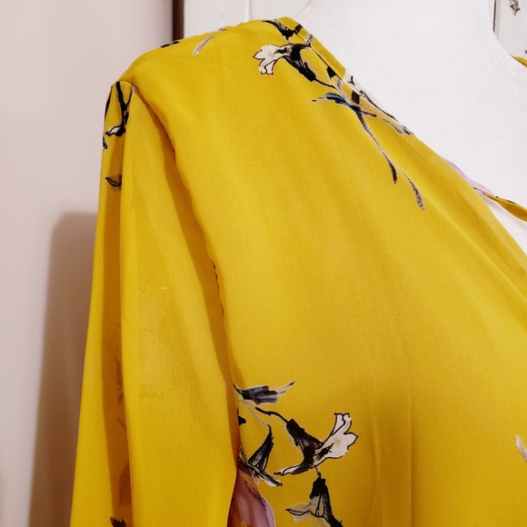 MOD REF | FLOWERED BLOUSE WITH BODYSUIT TIE - Picture 4 of 14